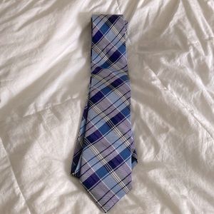 Nautica Purple & Blue Tartan Neck-Tie